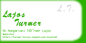 lajos turmer business card